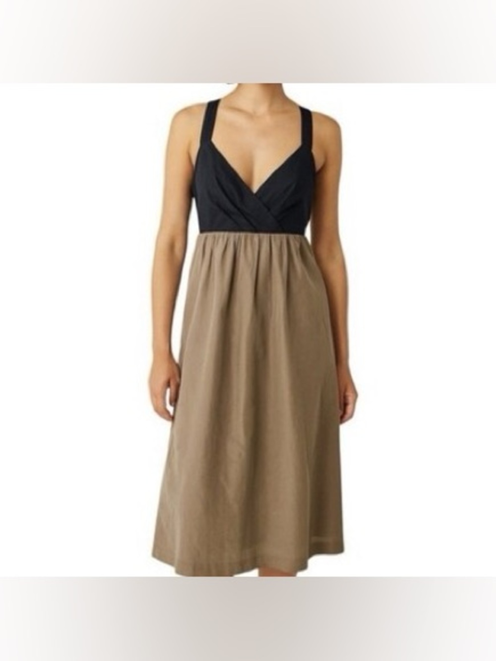 NWT Gap SILK Blend Sleeveless Empire Waist Midi Dress Size 0